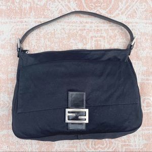 Fendi 90s Neoprene Mama Baguette Shoulder Bag